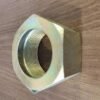 Hexagonal Golden And White Zink Plated Hydraulic Hex Nut
