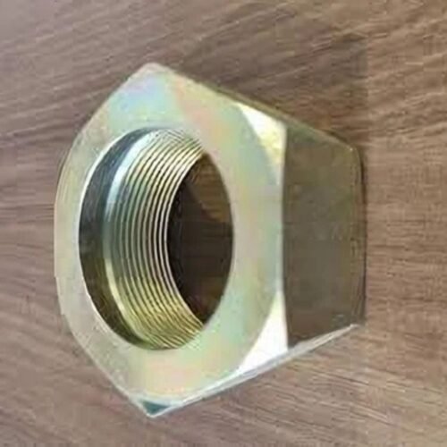 Hexagonal Golden And White Zink Plated Hydraulic Hex Nut
