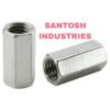 Mild Steel Hex Coupling Nut, Size: M6 To M46